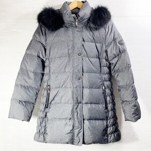 Basler Women’s Midi down Puffer Jacket Size 38 or 8 color Gray